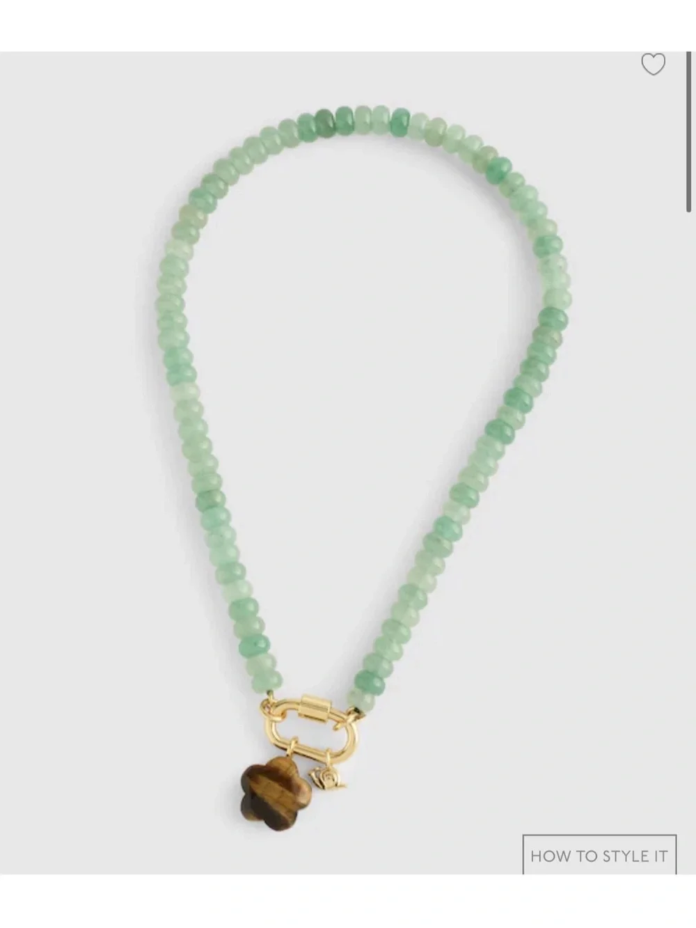 MADEWELL Semiprecious Beaded Carabiner Charm Necklace - Picture 2 of 4